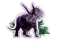 Dinosaur Triceratops Sticker by Museums Victoria