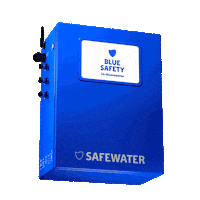 BLUESAFETY safewater blue safety bluesafety wasserhygiene Sticker