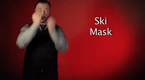sign language ski mask GIF by Sign with Robert