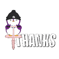 Thanks Thank You Sticker by Pudgy Penguins