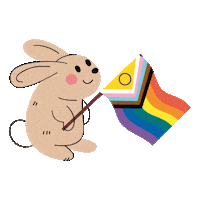 Pride Rabbit Sticker by VetPartners