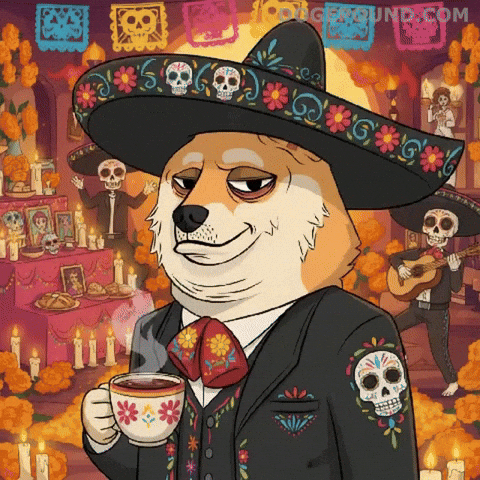 Relaxed Day Of The Dead GIF by Doge Pound