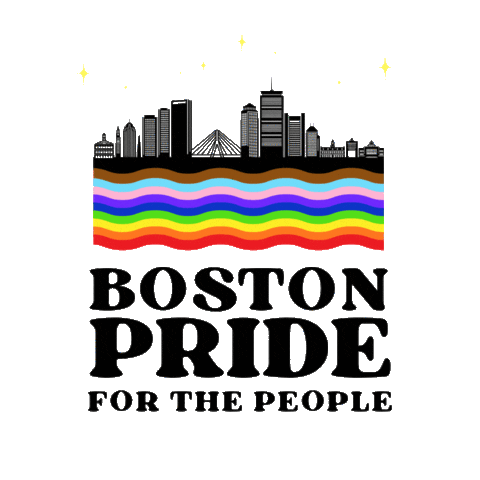 bostonprideforthepeople giphyupload fun logo rainbow Sticker