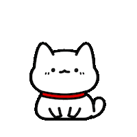 White Cat Sticker by Lord Tofu Animation