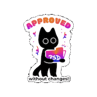 Lna_design cat project cute cat approved Sticker