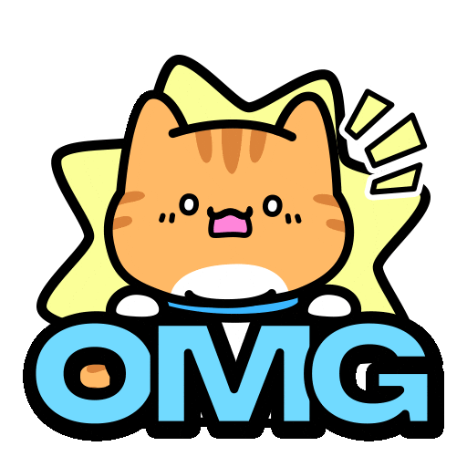 Tabby Cat Wow Sticker by Lord Tofu Animation
