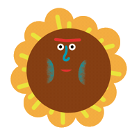 Flower Smile Sticker by María Victoria