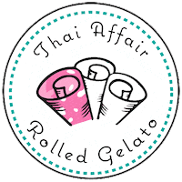 thaiaffairgelato logo rolled ice cream ice cream rolls rolled gelato Sticker