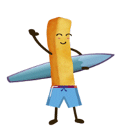 Lugs cerveja batata frango kevin bacon Sticker