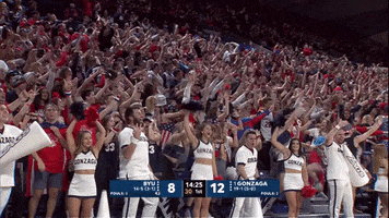 GonzagaBulldogs basketball fans cheering crowd GIF