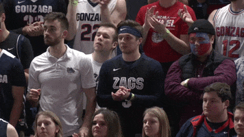 GonzagaBulldogs celebration clapping fans cheering GIF