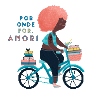Bike Papelaria Sticker by Veio na Mala