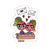 Cherry Mail Sticker by T'Marie Art Company