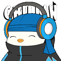 Fun Chilling Sticker by Pudgy Penguins