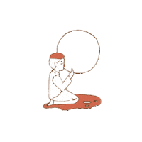 artsentstudio muslim ibadah berdoa suami Sticker