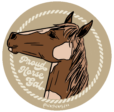 kaitiekepler giphyupload western horses cowgirl Sticker