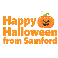Trick Or Treat Happy Halloween Sticker by Samford University