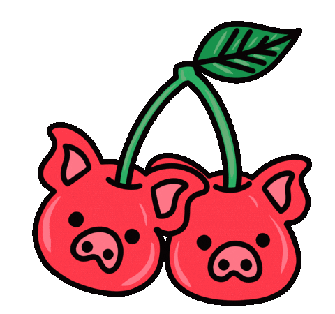 Cherry Pigs Sticker