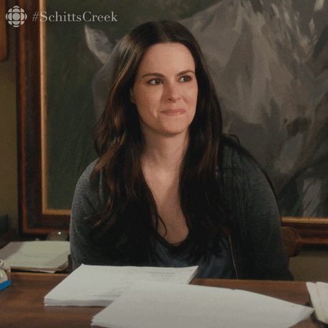 What Is Happening Emily Hampshire GIF by CBC