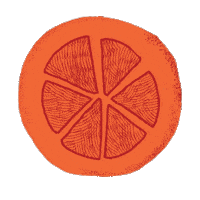 Orange Spinning Sticker