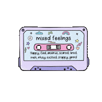okay_doodle retro 80s throwback mixed feelings Sticker