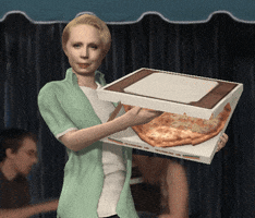 morphin love heart pizza i love you GIF