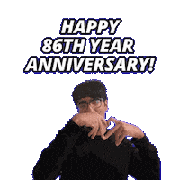 86 Year Anniversary Sticker
