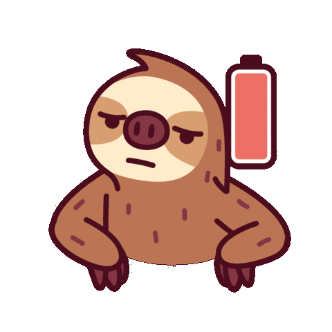 Tired No Energy Sticker by Sloooths