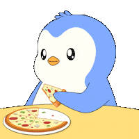 Hungry Pizza Sticker by Pudgy Penguins