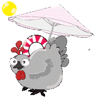 Chickens_gang fun summer beach vacation Sticker