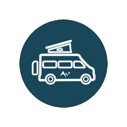 AdventurUsWomen giphygifmaker van vanlife camper van Sticker