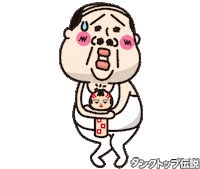 汗 キモカワ Sticker