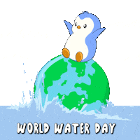 Clean Water Celebration Sticker by Pudgy Penguins