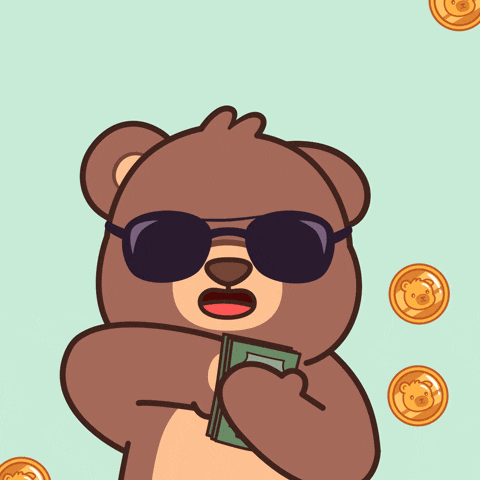 Im Rich Teddy Bear GIF by BEARISH