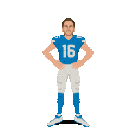 Detroit Lions Finger Guns Sticker by SportsManias