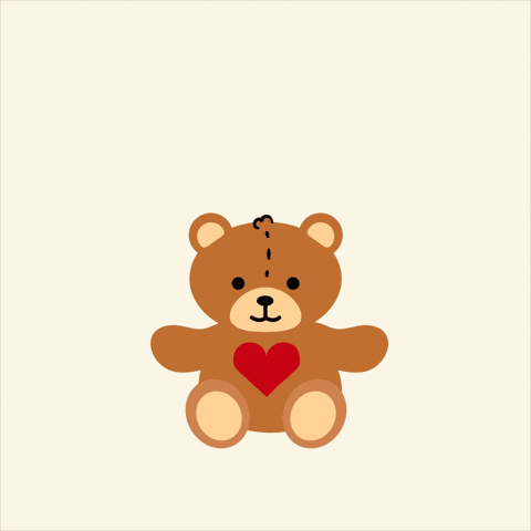 Teddy Bear Love GIF by Jessica Lau