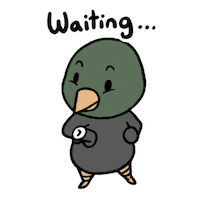 time waiting Sticker by Aminal Stickers