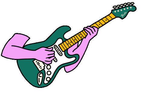 Guitar Player Sticker by Fender