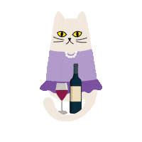 ontis cat cats wine kitty Sticker