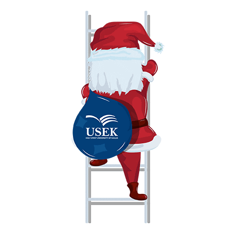 Christmas Santa Sticker by Holy Spirit University of Kaslik