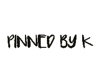 PinnedbyK fashion logo brand pinnedbyk Sticker