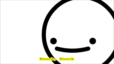 lonely knock knock GIF