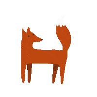 zsofija red fox animal tail Sticker