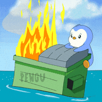 Sad Fire GIF by Pudgy Penguins