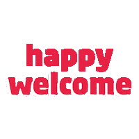 Rot Happy Welcome Sticker by von Mende Marketing