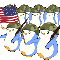 Saluting United States Sticker by Pudgy Penguins