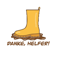 Helping Hand Hochwasser Sticker by minervakreativ