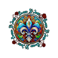 Fleur De Lys Feux Dartifice Sticker by TresorsDuMonde.ca