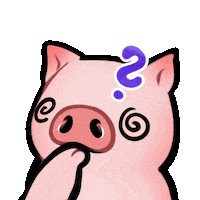 Confused Pig Sticker
