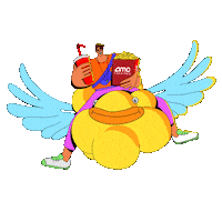 Fly Popcorn Sticker by AMC Theatres